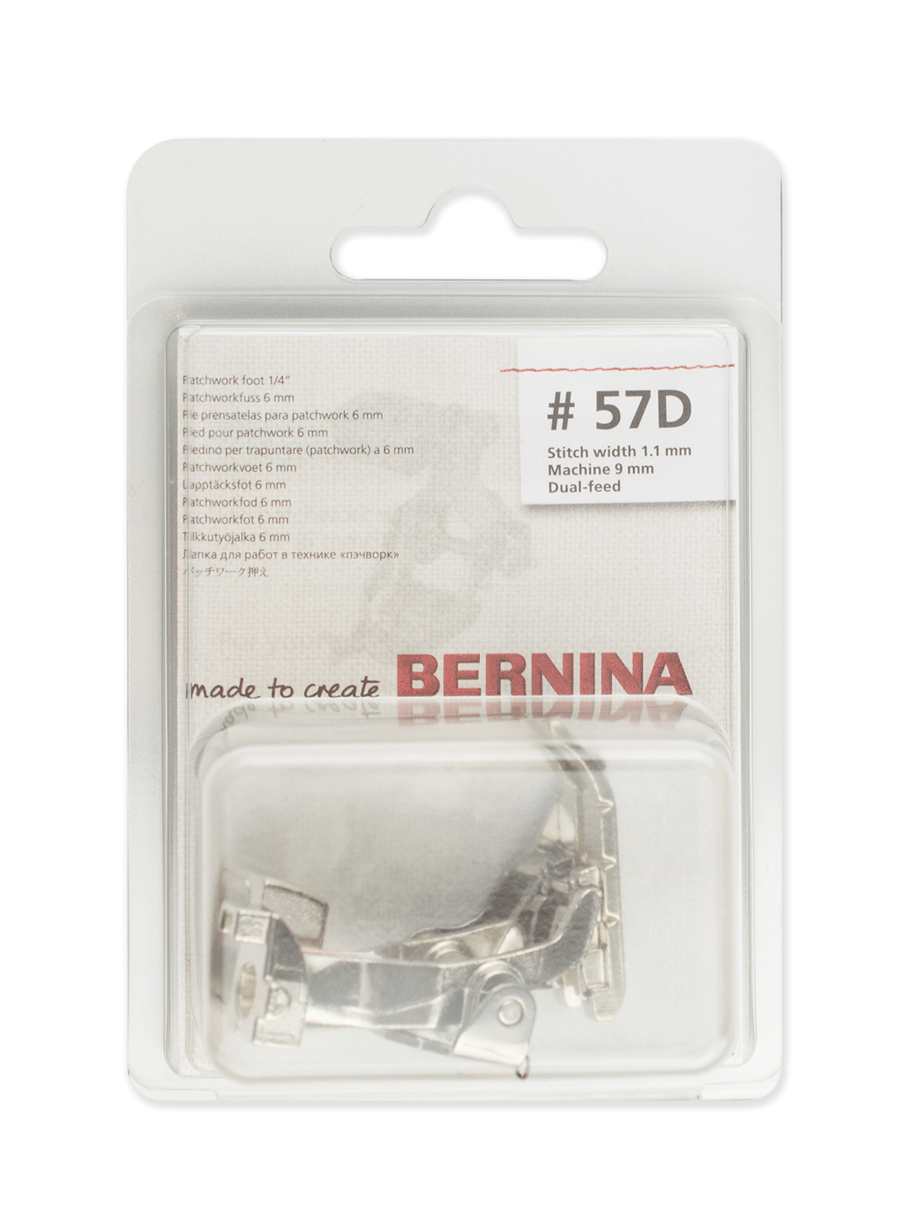 Лапка для пэчворка Bernina # 57D с направляющей