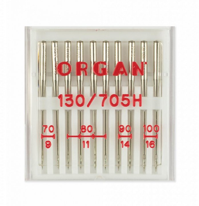  Иглы Organ стандарт № 70(2),80(4),90(2),100(2), 10шт