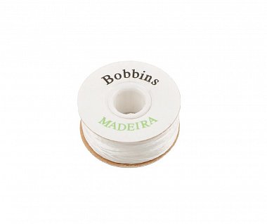 Нить Madeira в шпулях Bobbins № 150, 120 м  (арт.9766 W), белый