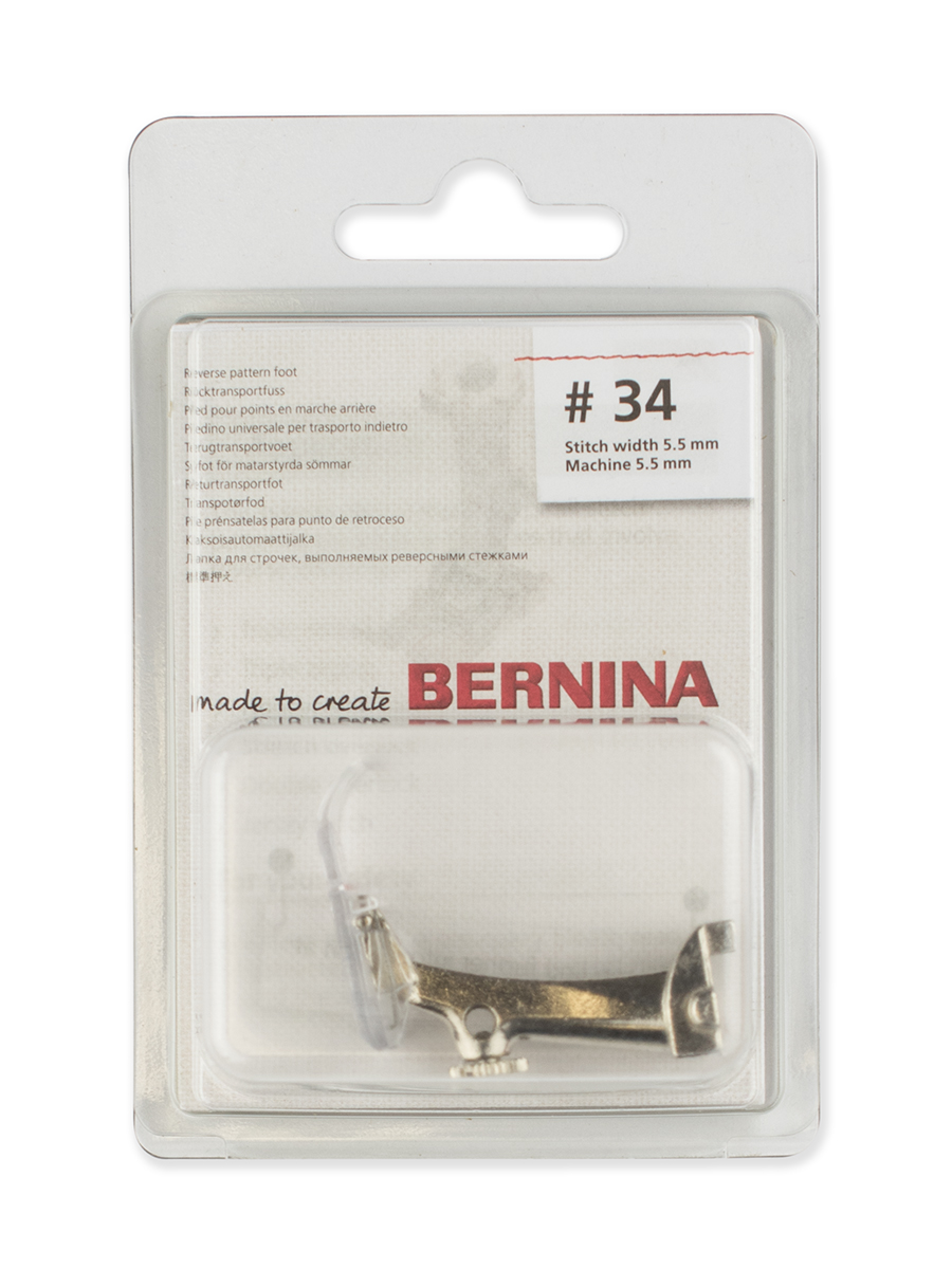 Лапка Bernina # 34 для реверсных стежков с прозрачной подошвой