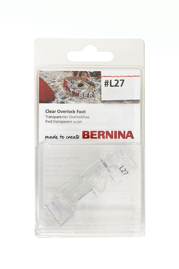 Стандартная  прозрачная лапка Bernina  # L27 для оверлочного/плоского  шва к L850/L860 