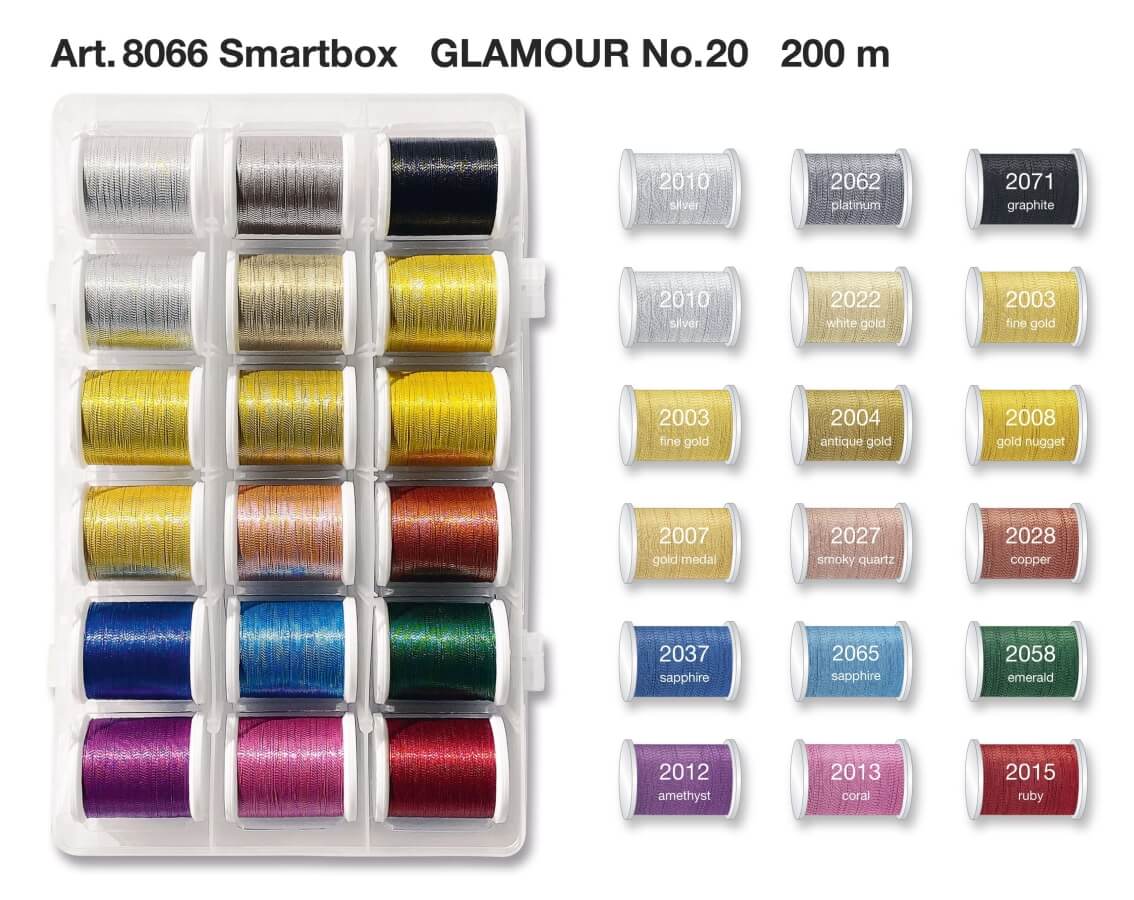 Набор ниток GLAMOUR Smart BOX № 20, 18*200 м (арт.8066)