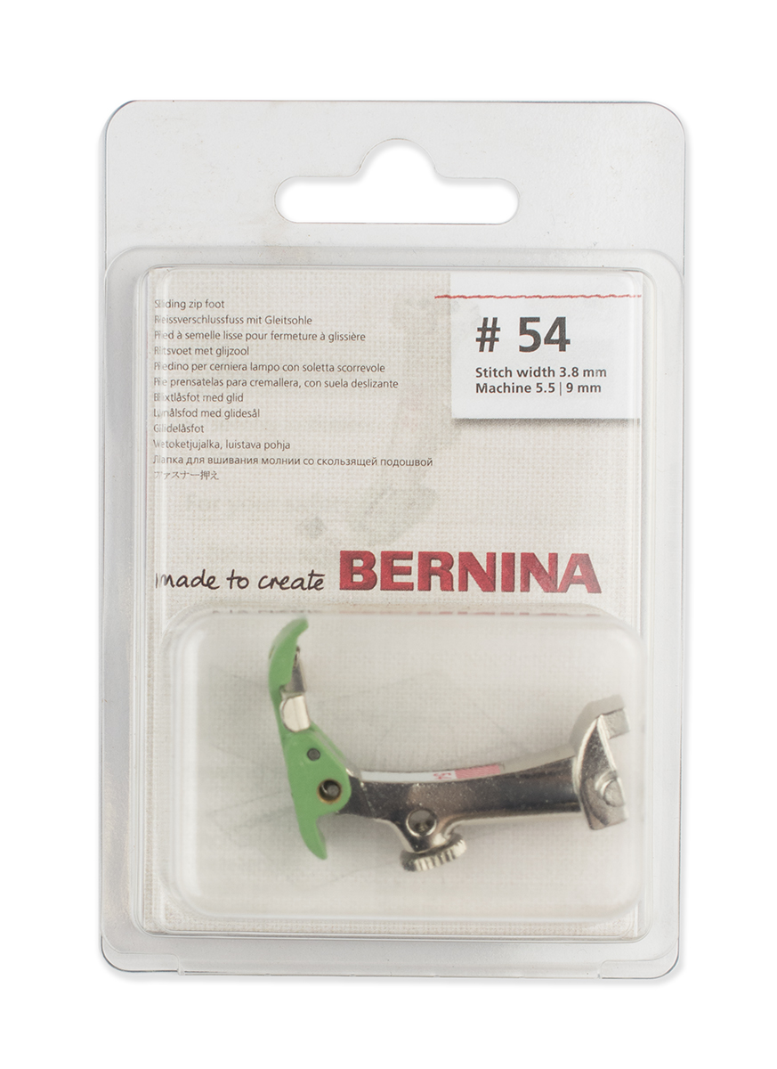 Лапка Bernina # 54 для вшивания молнии со скользящей подошвой (тефлоновая)